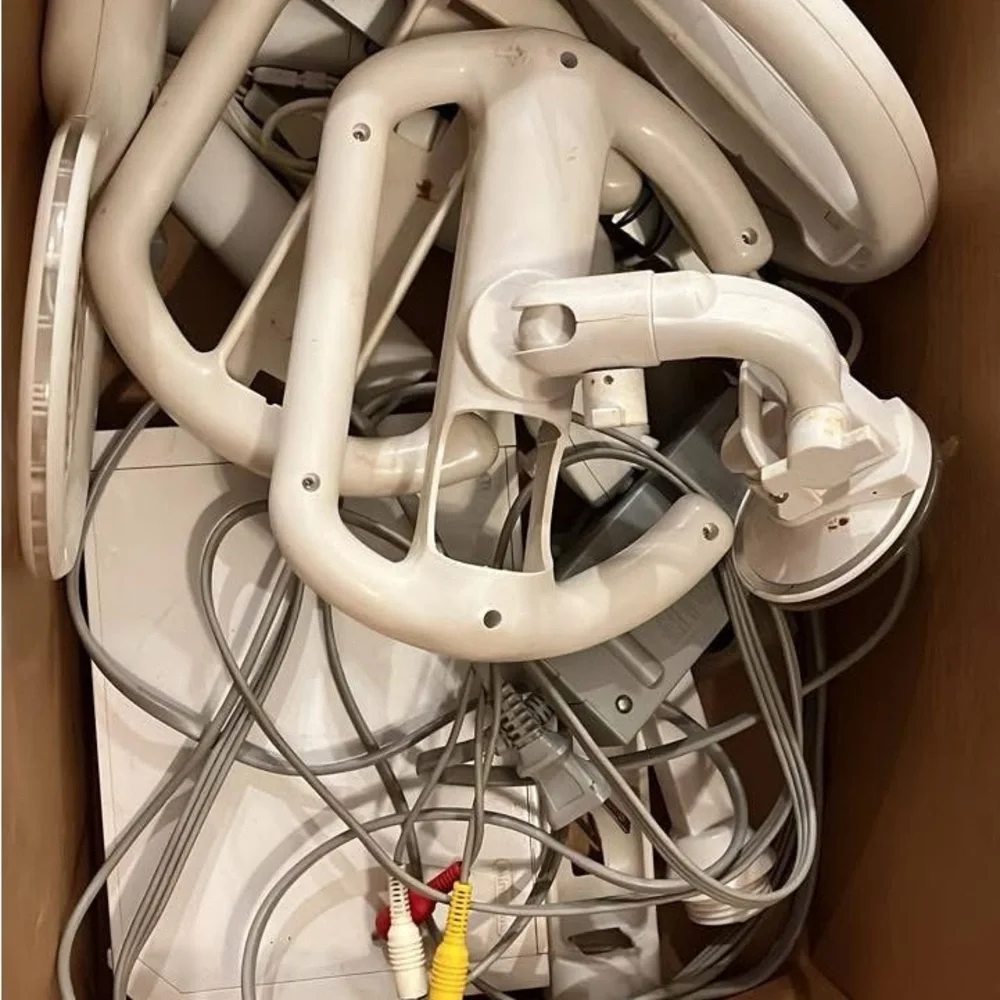 White Gaming Console with Accessories